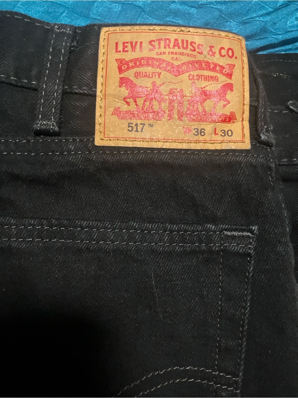Levi's 517 W 36/ L30 boot cut Straight Men's Jeans in Black